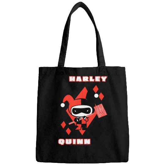 DC Comics Harley Quinn Chibi Diamond Portrait Logo Bags