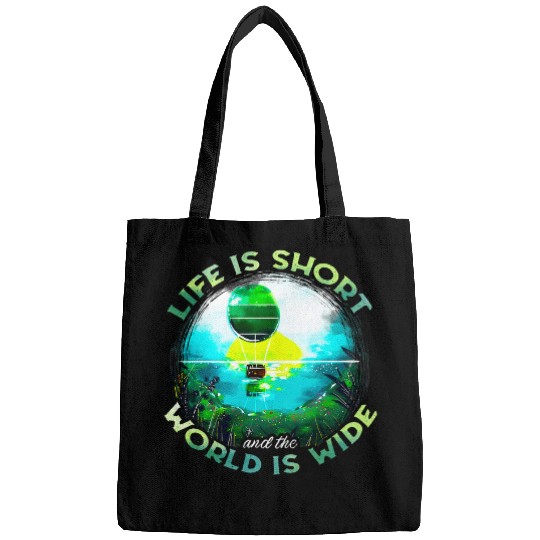 Life Is Short Bucket List Love To Travel The World Adventure Bags