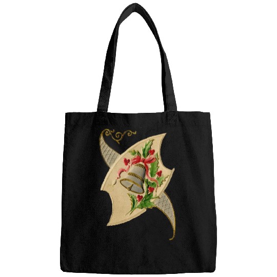 Christmas Silver Bell Holly Illustration 1909 Bags