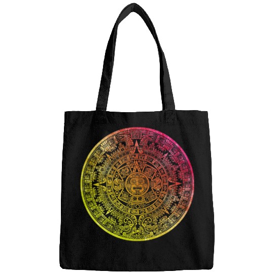 Aztec Calendar Mexican Native Mayas Mayans Art 3 Bags