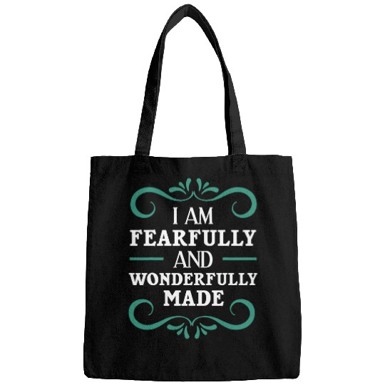 Funny I Am Fearfully And Wonderfully Made Gift Bible Quote 1 Bags