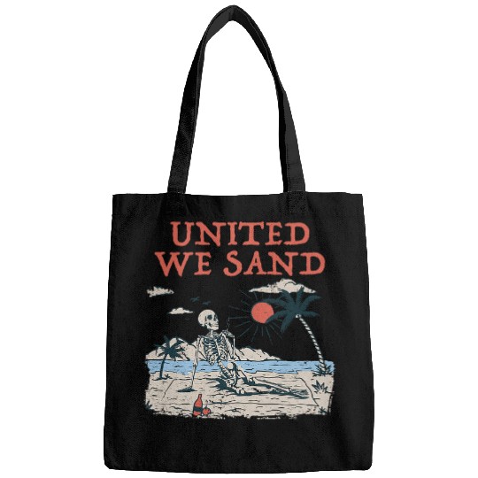 United We Sand Beach Sayings Ocean Quotes Funny Summer Bags