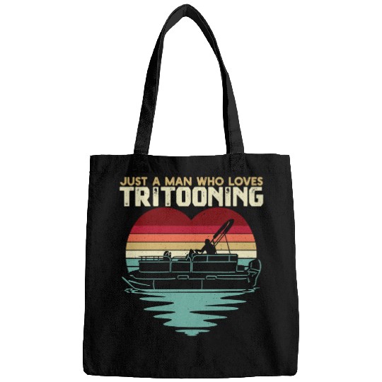 Fishing Pontoon Boat I Love My Boat Fishing Presents Boating Lover 6 Boat Boating Fisher Bags