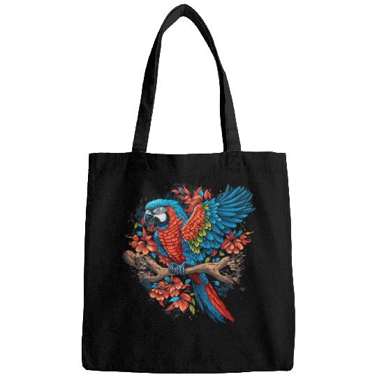 Surrealism Japanese Painting Macaw Bags