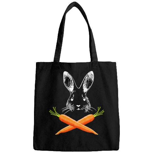 Rabbits Skull Rabbit Crossbones Carrots Easter Day Bags
