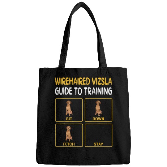 Dog Vizsla Funny Wirehaired Vizsla Guide To Training Dog Obedience Bags