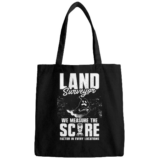 Land Surveyor We Measure The Scare Factor Scary Halloween Bags