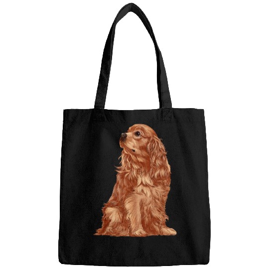 Sitting Dog Ruby Cavalier King Charles Spaniel Bags