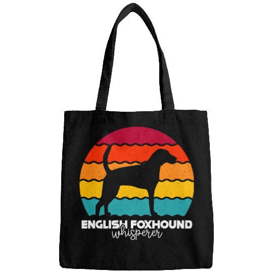 English Foxhound Whisperer Retro Vintage Bags