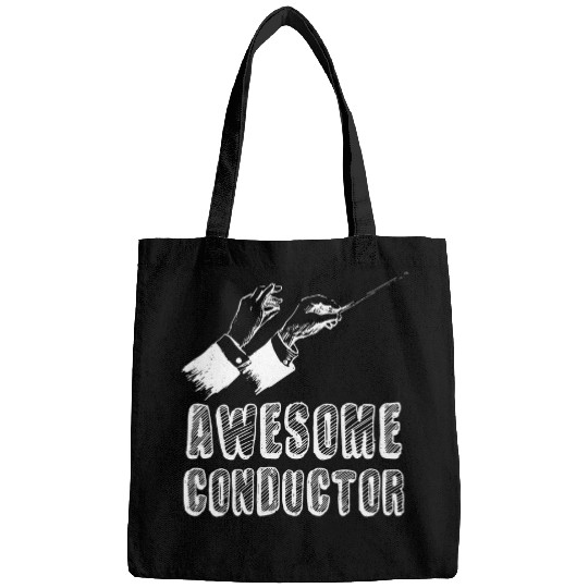 Awesome Conductor with Baton in Music orchestra with Music Bags