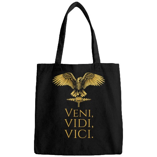 Ancient Roman Eagle Julius Caesar Quote Veni Vidi Vici Bags