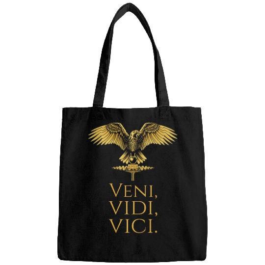 Ancient Roman Eagle Julius Caesar Quote Veni Vidi Vici Bags
