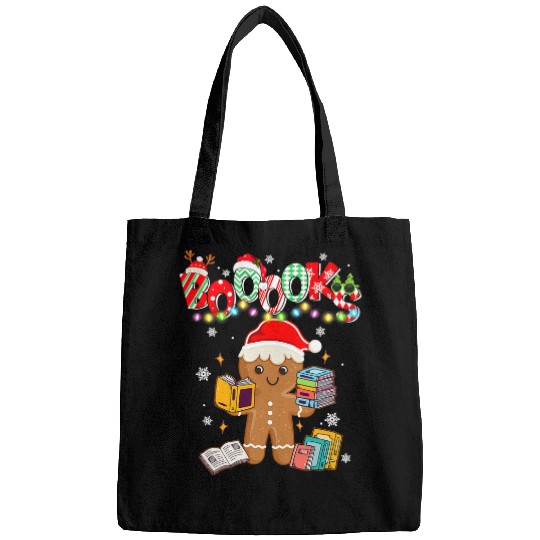 Reading Book Christmas Gingerbread Books Librarian Reader Reading Teacher 1 Reader Bags