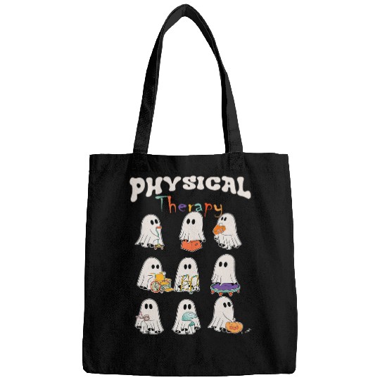 Cute ghosts Physical Therapy PT Physical Therapist Halloween 2 Bags
