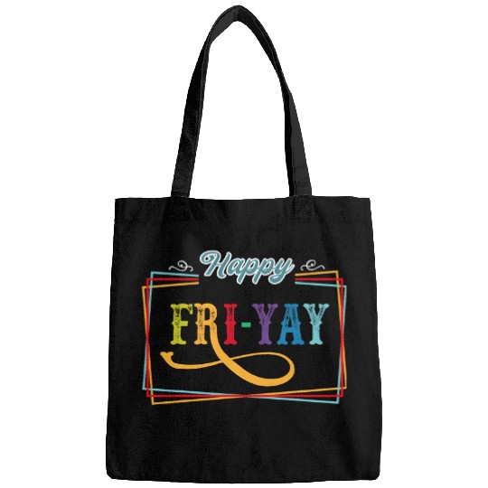 Friyay Teacher tee Happy Friday Weekend Funny Teacher Bags