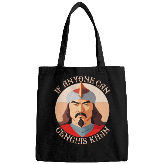Funny Medieval History Teacher Genghis Khan Bags