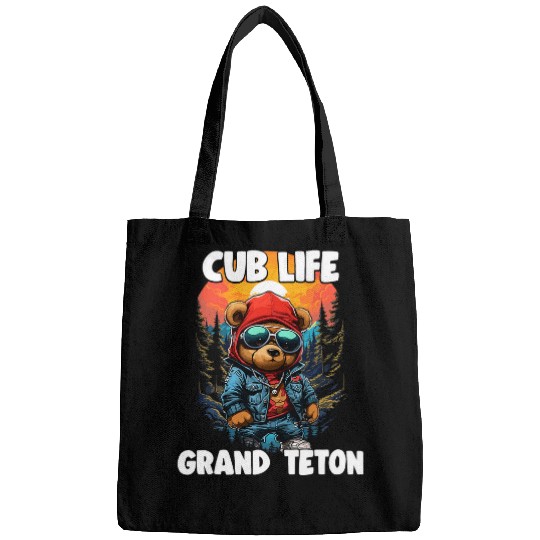 Grand Teton Grizzly Brown Bear Cub For Kids Women Bags