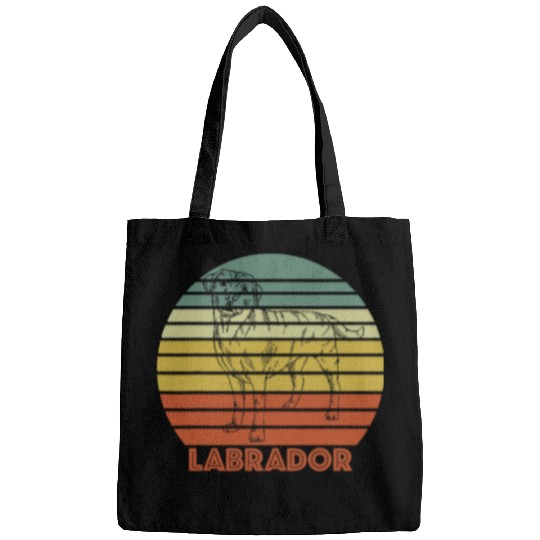 Labrador Lab Dog vintages Retro Dog Labrador Retriever Gifts Black Yellow Lab 3 Bags