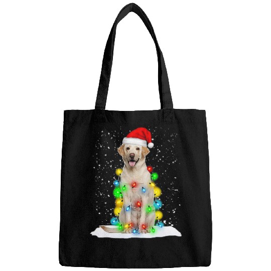 Labrador Lab Dog Santa Christmas Light Cute Labrador Dog 3 Bags