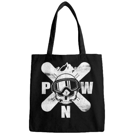 Skeletons Skulls Pacific Northwest Snowboard Skull Winter PNW Tee Skull Bags