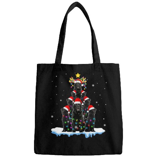 Labrador Lab Dog Black Lab Labrador Christmas Tree Lights Pajama Dog Xmas Bags