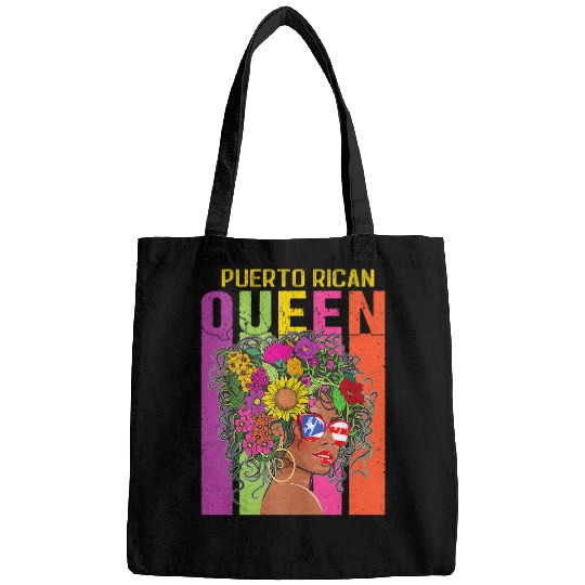 Puerto Rican Queen Flower Black Girl Puerto Rico Girl Bags