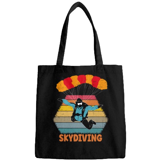 Skydiving Gift vintages Skydiving Funny Skydiver Parachute For Men Women Bags