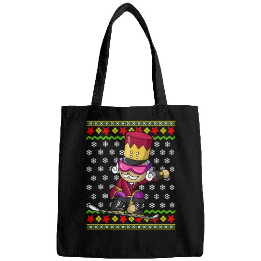 Skiing Ski Snowboarding Nutcracker Snowboard Ugly Christmas Snowboarder Bags