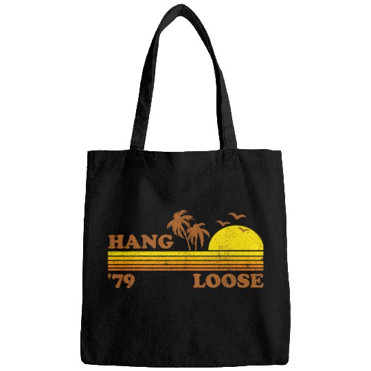 Surf Life vintages Hang Loose Surfing Beach Retro Sunset Surf 70s Gift 2 Bags