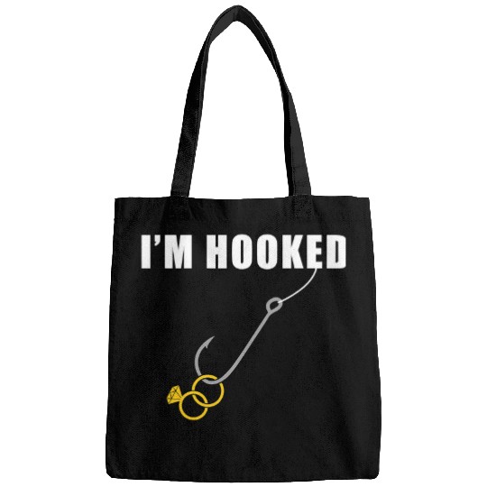Fishing Im Hooked Engagement Ring Marriage Proposal Fishing Fisher Bags