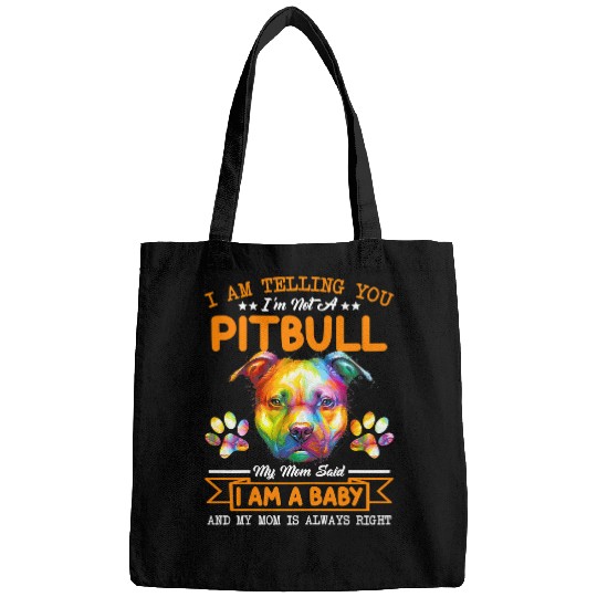 Bully Lover Dog Womens Im Not A Pitbull Fun Pitbull Mom For Women Mothers Day 20 Pitbull Dog Bags