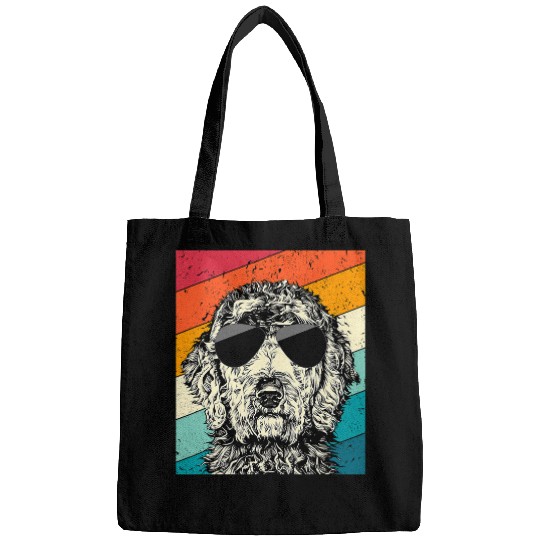 Goldendoodle Retro vintages Goldendoodle with Sunglasses Doodle Dog Lovers Doodle Dog Bags