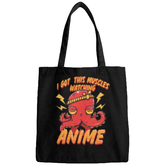 Octopuss Lover I Got this Muscles Watching Anime Octopuss Otaku Anime Lover Bags