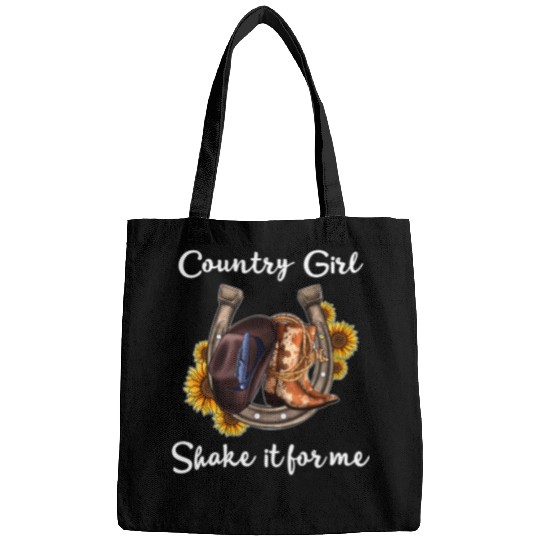 Shakes It For Me Country Music Cowgirls Boots Sunflower Bags