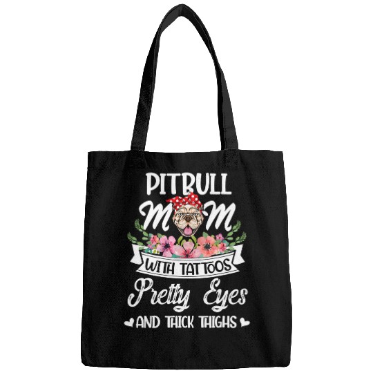 Bully Lover Dog Mom Tattoos Dog Lover Mothers Day 129 Pitbull Dog Bags