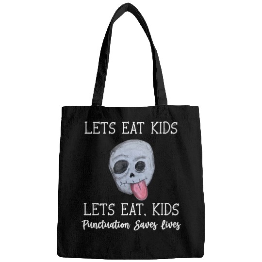 Scary Lets Eat Kids Punctuation Saves Lives Halloween Bags