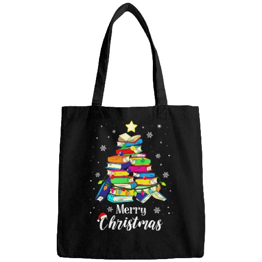 Reading Book Christmas Library Tree Love Reading Books Librarian Reader Bags