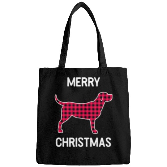 Labrador Lab Dog Christmas Buffalo Check Labrador Retriever for Dog Lovers Bags