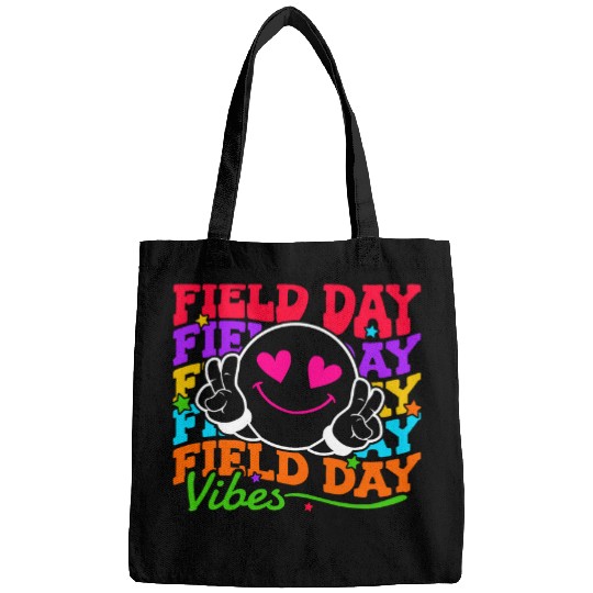 Field Day Vibes Teacher Student Kids School Outdoor Groovy Bags