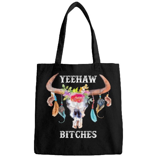 Skeletons Skulls Country Skull Western Feathers Bull Skull Yeehaw Bitches Skull Bags