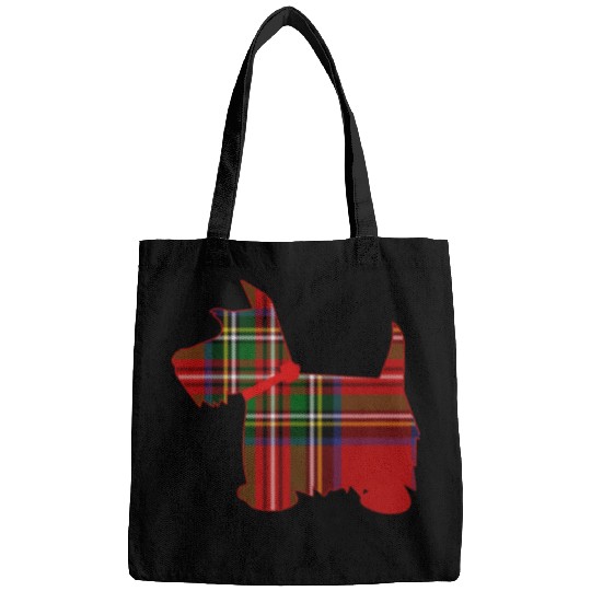Dog Scottish Terrier Scottie Dog Scottish Terrier Royal Stewart Tartan Red Plaid Bags