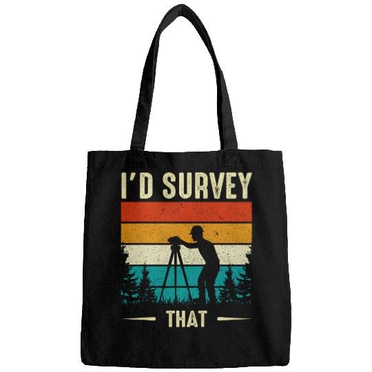 Id Survey That Retro Land Surveyor Cartographer Surveying Bags