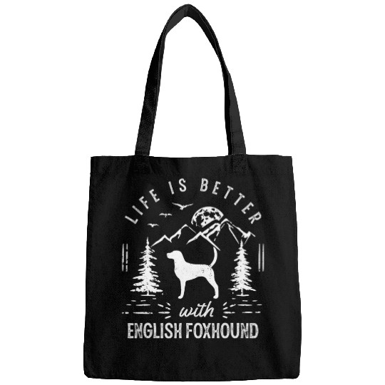English Foxhound Life Better Mom Dad Dog Bags