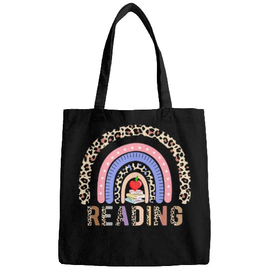 Reading Book Rainbow Reading Interventionist Book Lover Teacher Librarian Reader Bags