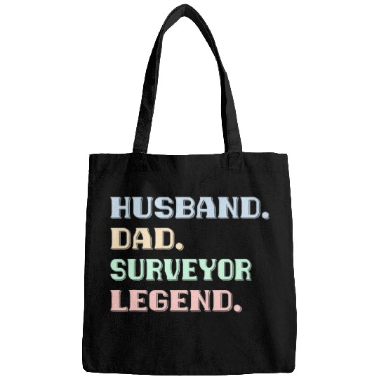 Mens Funny Husband Dad Surveyor Legend Surveyor Father Bags