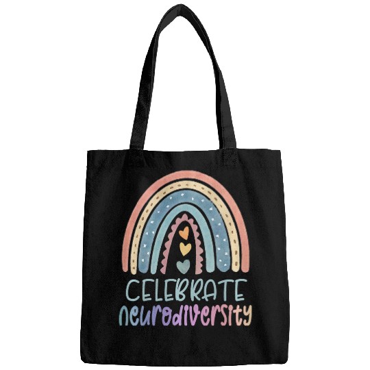 Autism CELEBRATE NEURODIVERSITY Mental Health Neurodiverse Bags