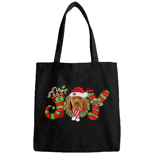 Dog Vizsla Joy Christmas Vizsla Dog Santa Pajamas Xmas Bags