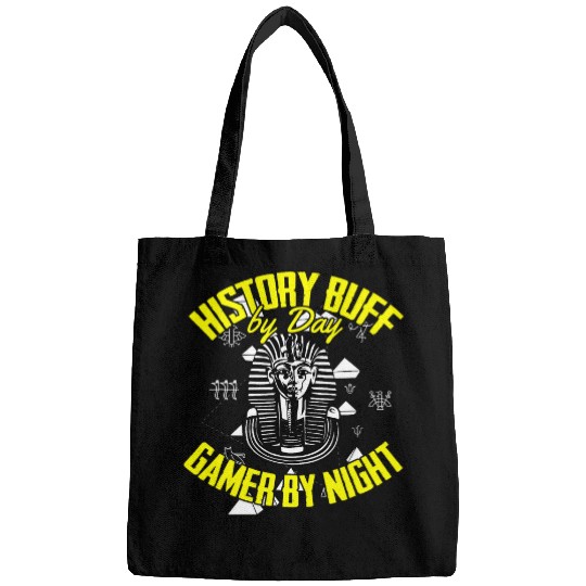Ancient Egypt History Buff by Day Gamer by Night Historian Bags