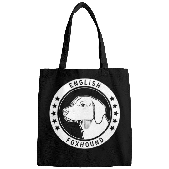 English Foxhound Dog Portrait 3 Bags