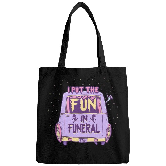 I Put the Fun in Funeral Pastel Goth Emo Mortician Embalmer 413 Bags